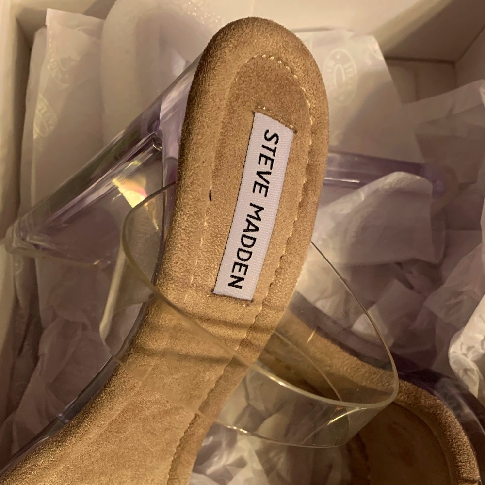 Steve Madden Women's Glassy Dress Sandals - Clear